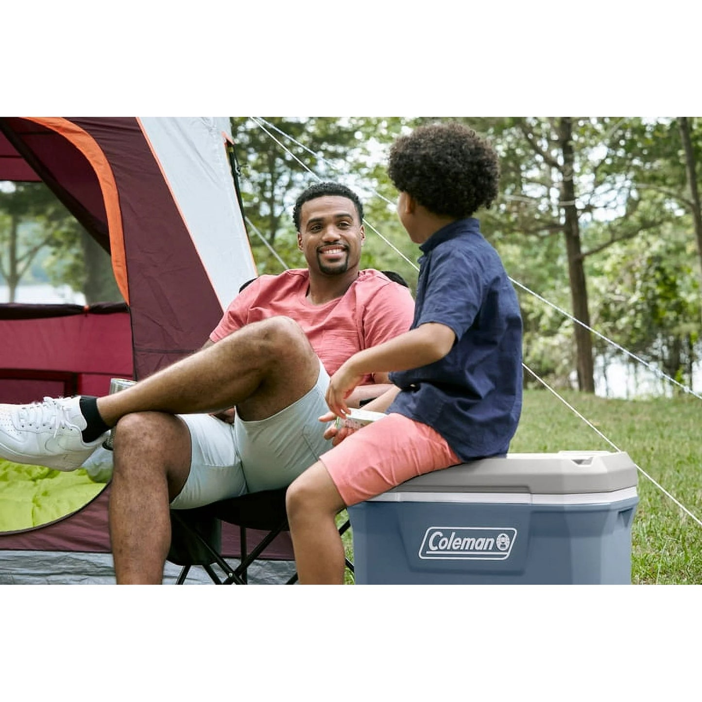 316 Series 60QT Ice Chest Rolling Cooler with Wheels, Lakeside Blue