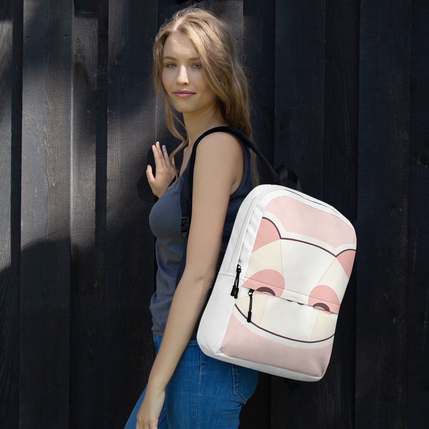 North Carry Co kawaii bear all-over print backpack - back view