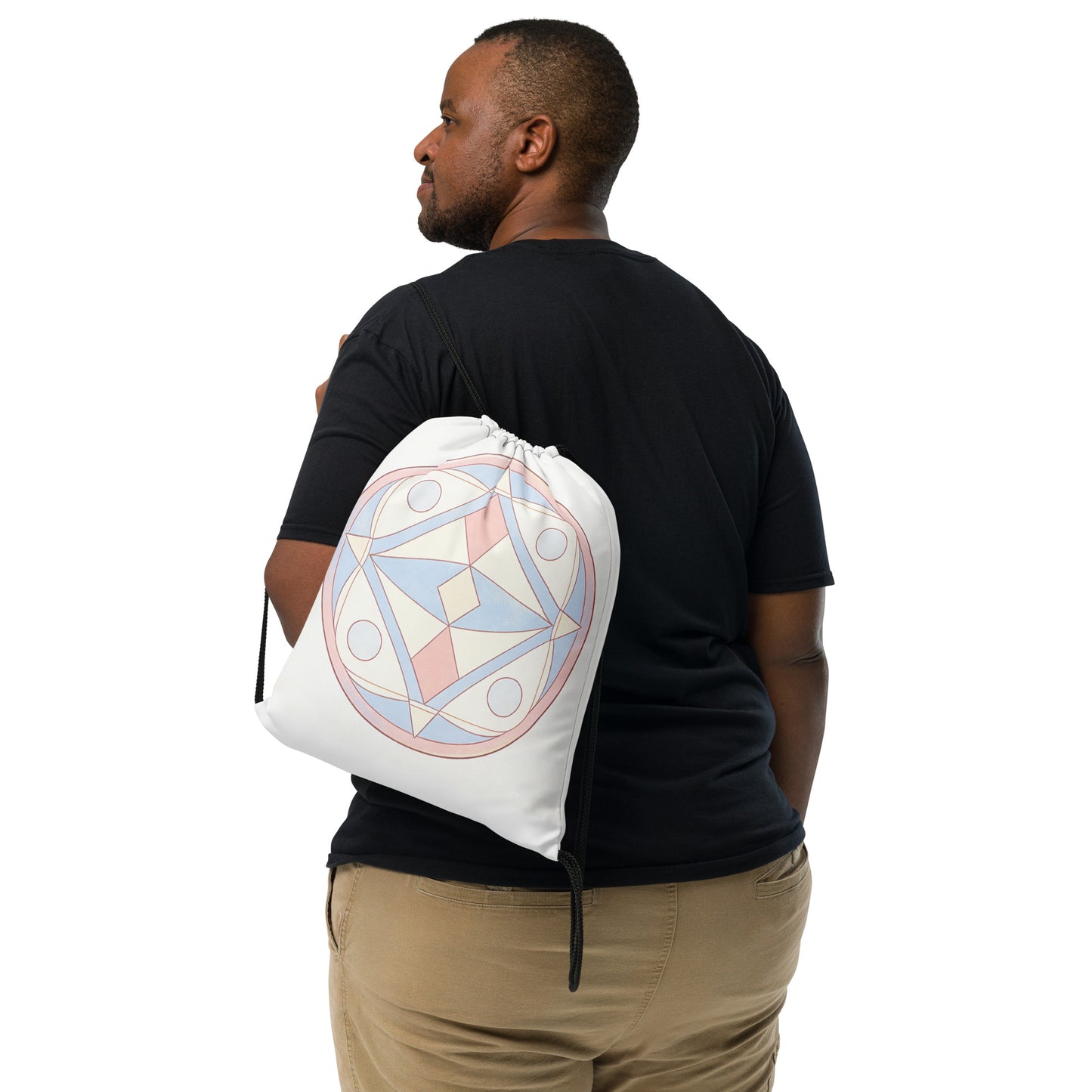 North Carry Co geometric star all-over print drawstring bag - side view