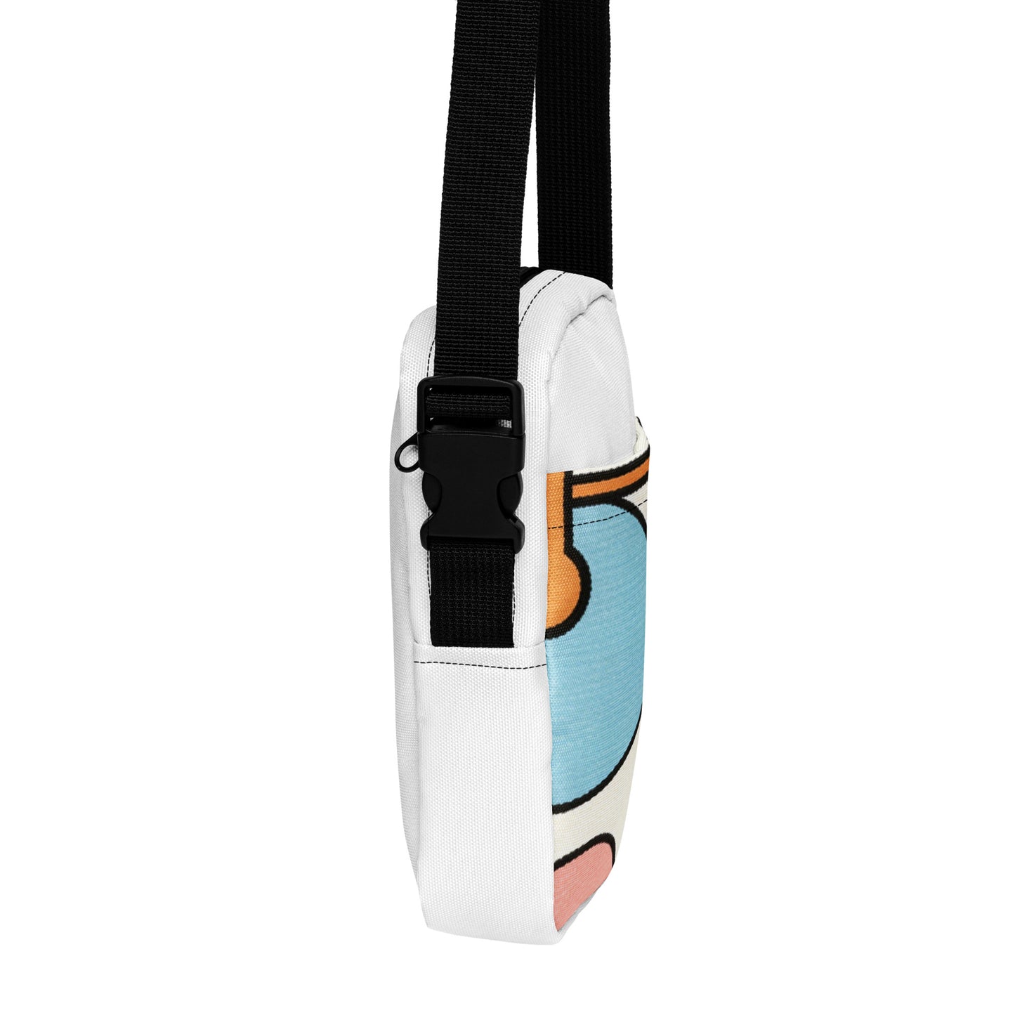 North Carry Co retro abstract all-over print crossbody bag - detail view