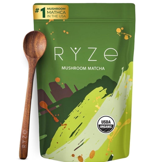 SUPERFOODS Matcha USDA Organic with 6 Adaptogens, Turkey Tail, Lions Mane, Reishi & Blue Spirulina, 0 Sugar, 30 Servings