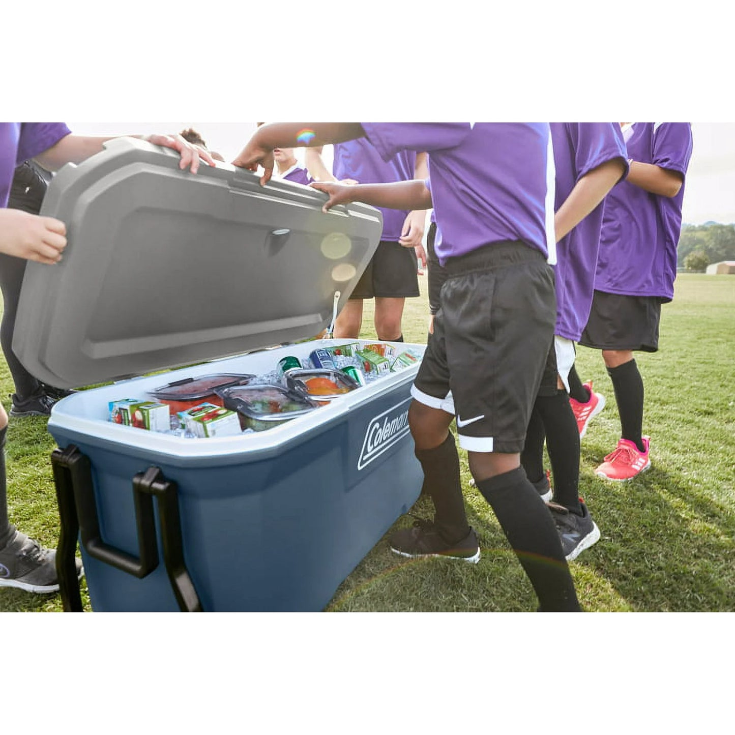 316 Series 100QT Ice Chest Rolling Cooler with Wheels, Lakeside Blue