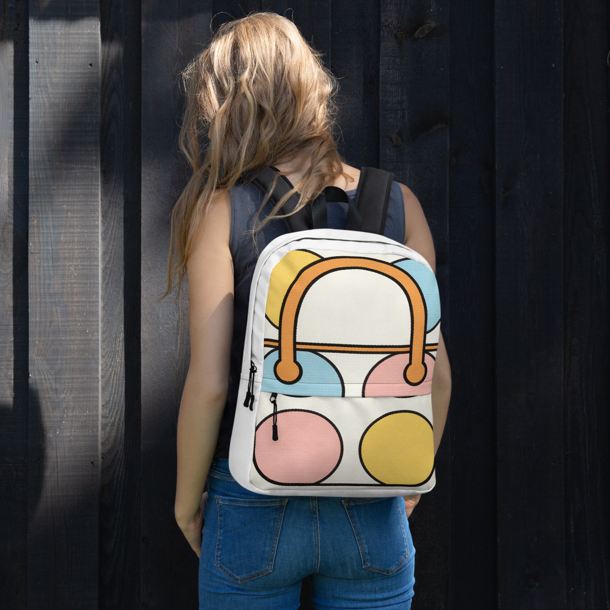 North Carry Co retro abstract all-over print backpack - front view
