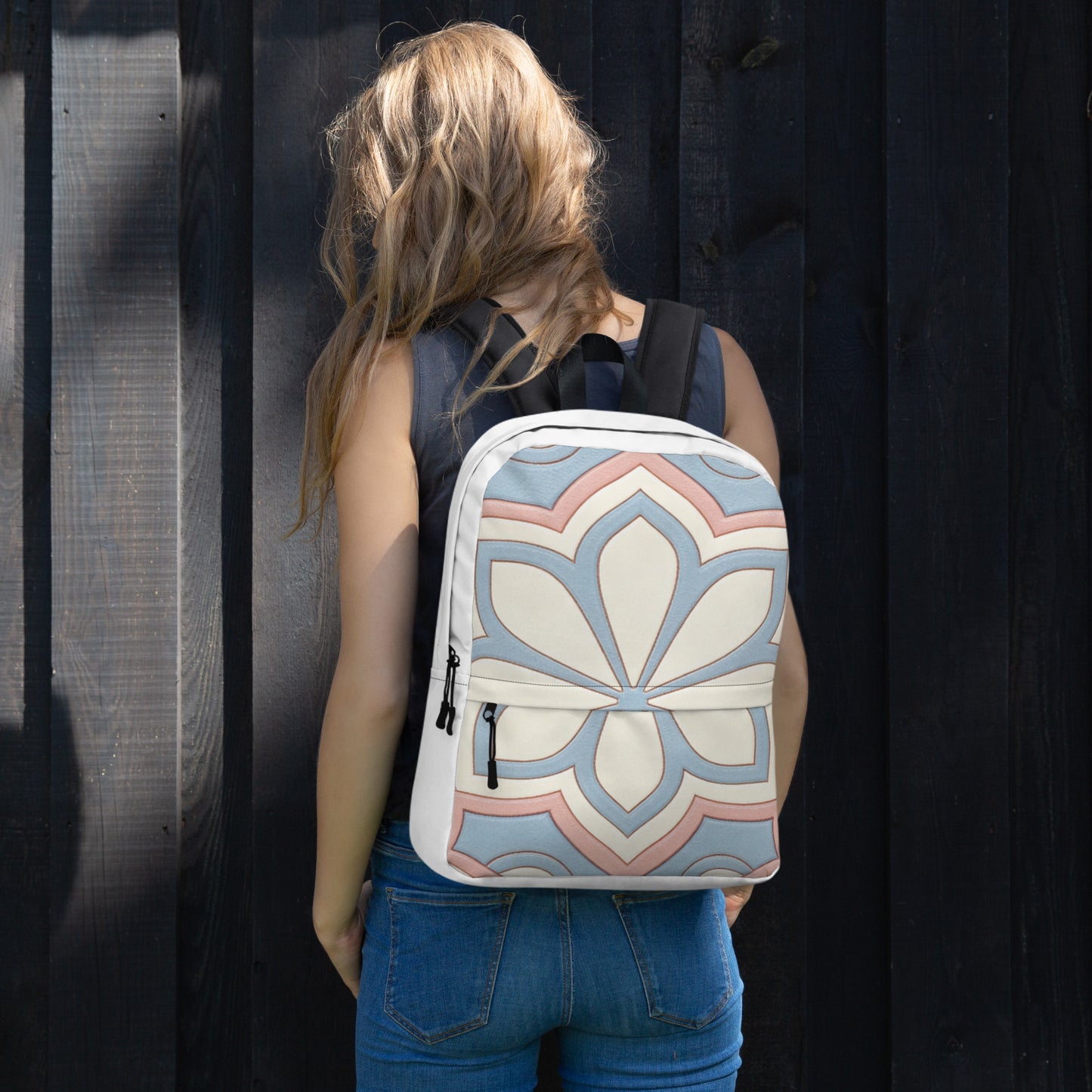 North Carry Co floral mandala all-over print backpack - front view