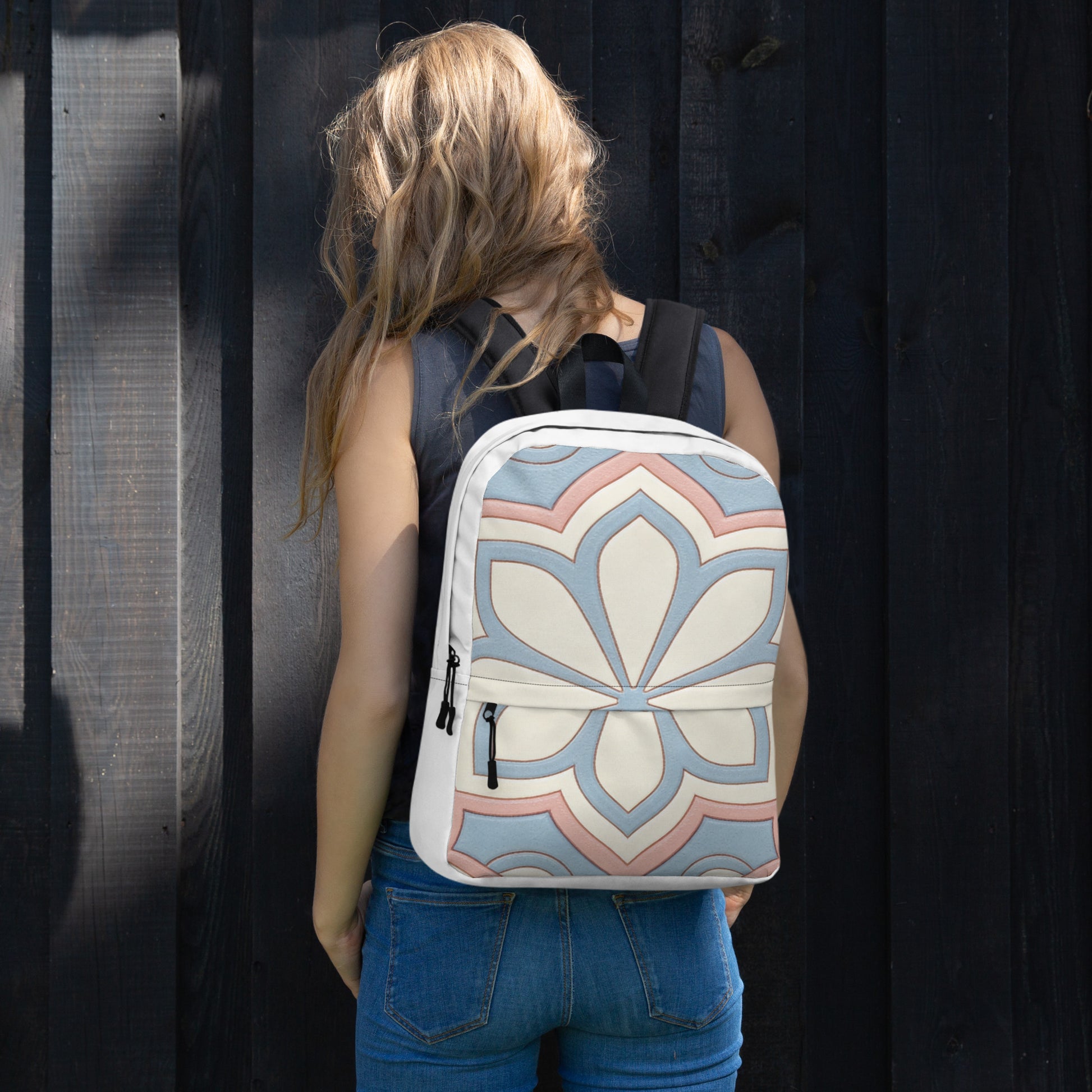 North Carry Co floral mandala all-over print backpack - front view