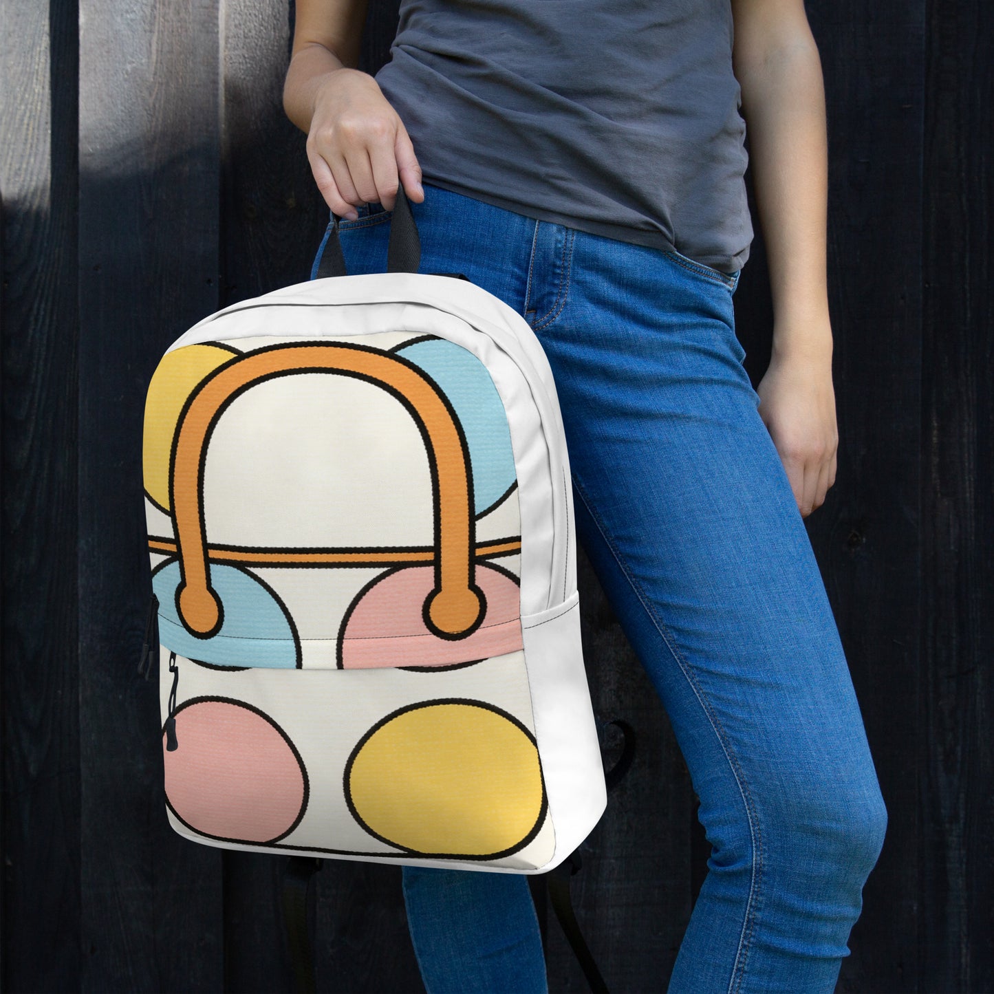 North Carry Co retro abstract all-over print backpack - side view