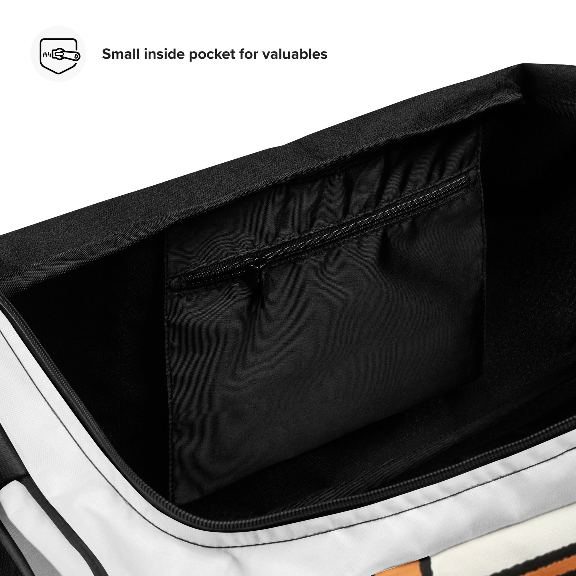 North Carry Co retro abstract all-over print duffle bag - strap detail