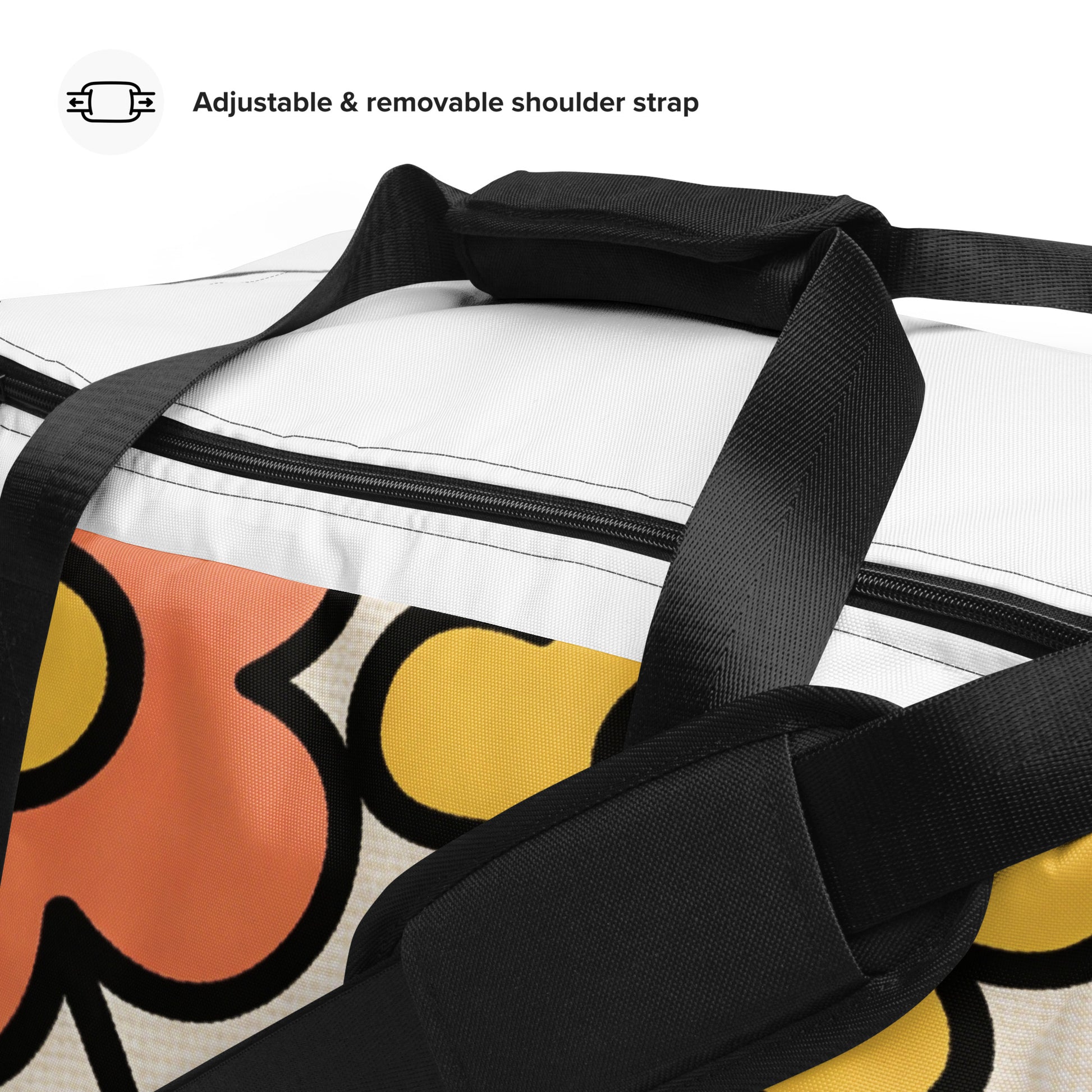 North Carry Co floral garden all-over print duffle bag - detail view