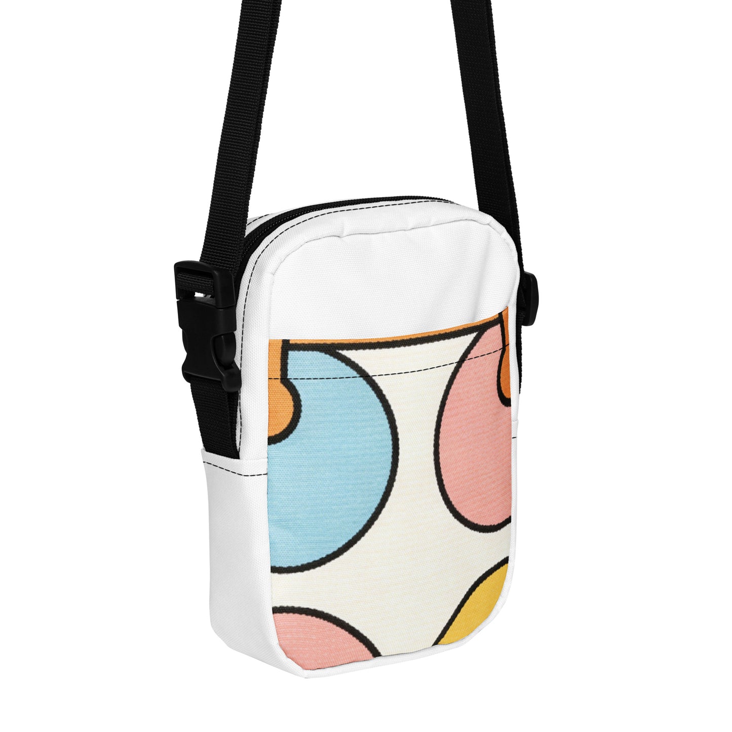 North Carry Co retro abstract all-over print crossbody bag - front view