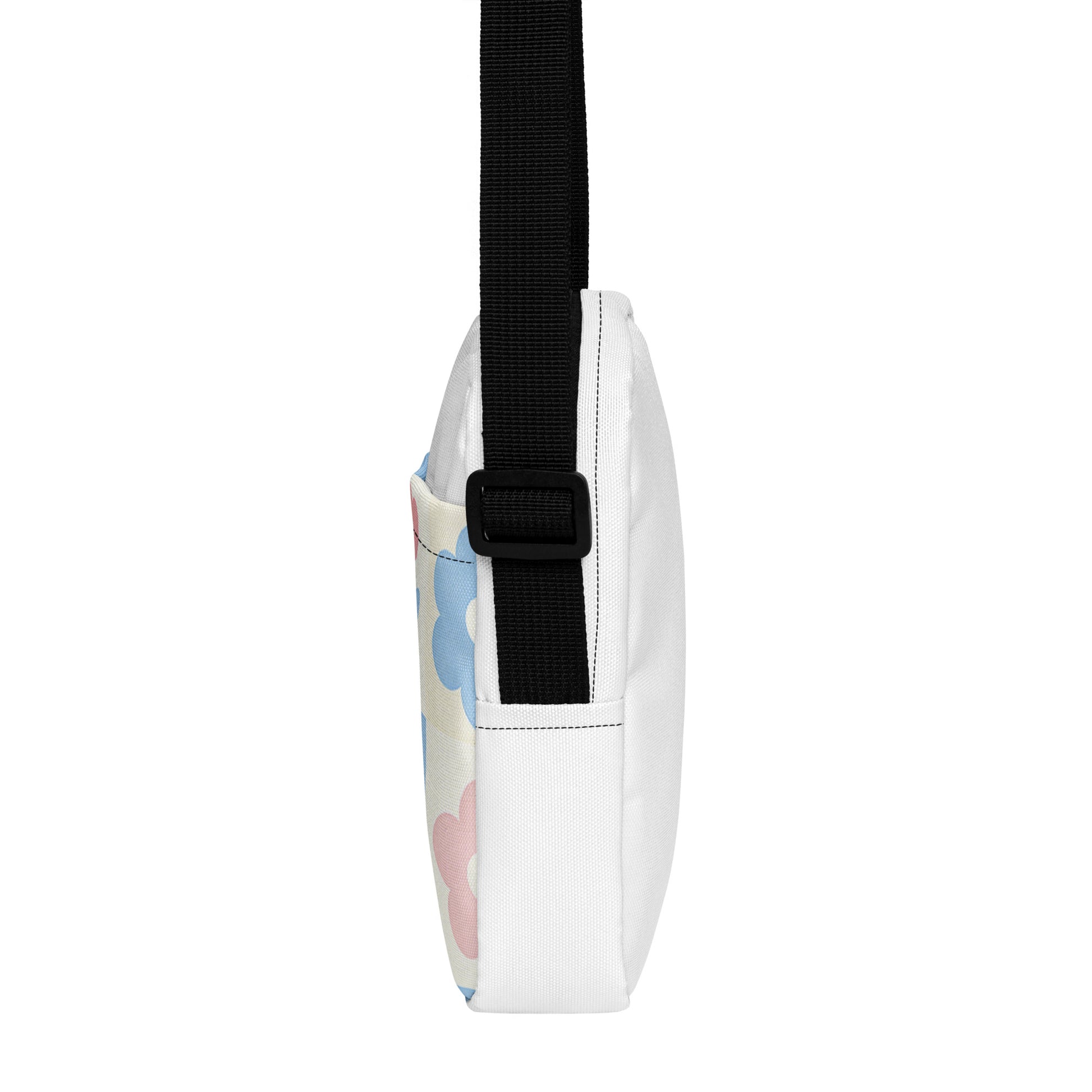 North Carry Co pastel tulips all-over print crossbody bag - back view