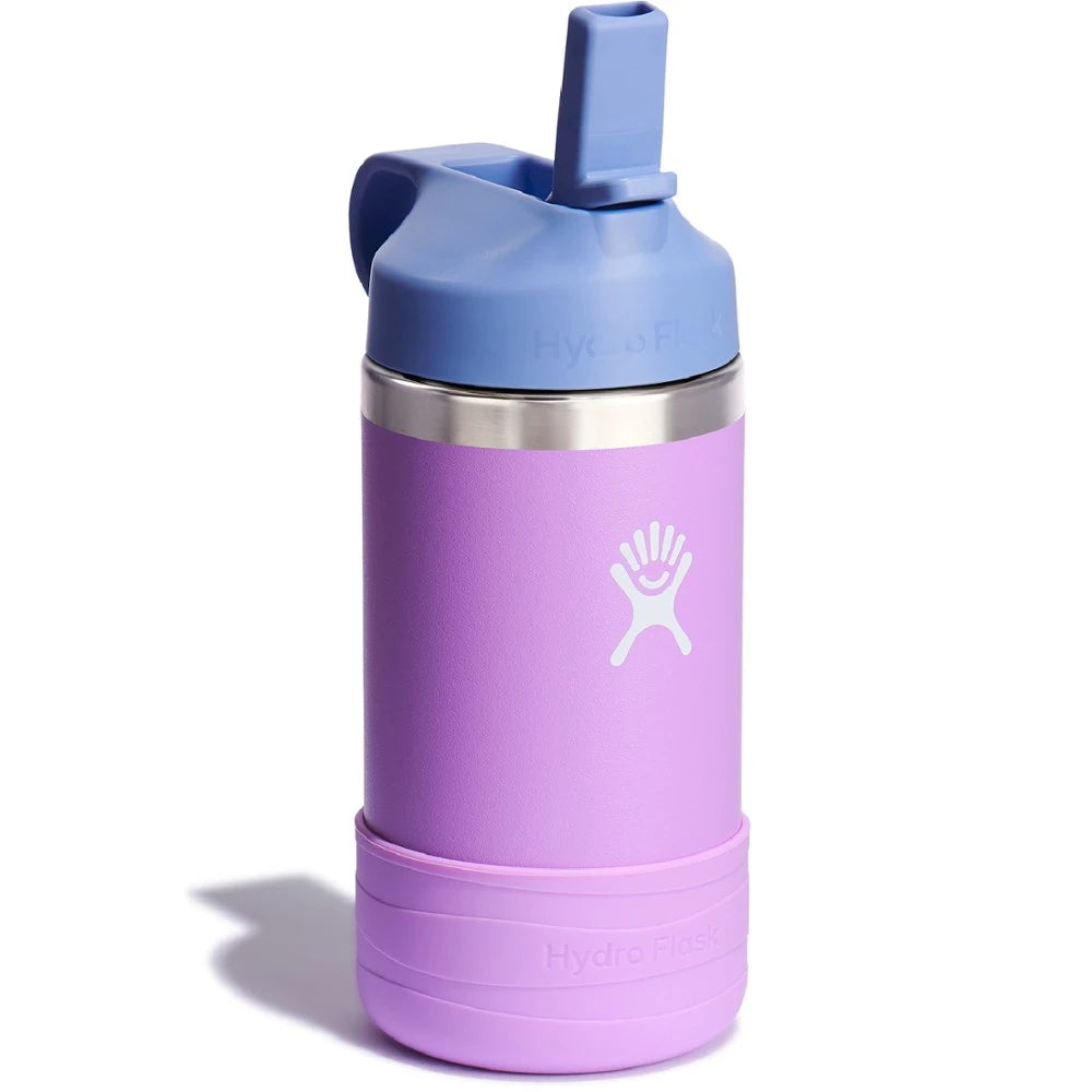 Kids' Wide-Mouth Vacuum Water Bottle With Straw Cap And Bottle Boot 12 Fl. Oz.