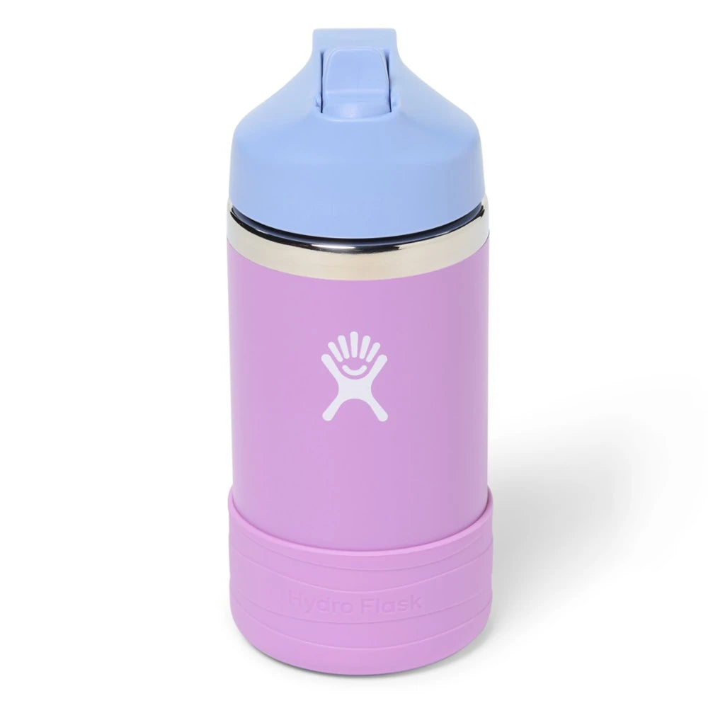 Kids' Wide-Mouth Vacuum Water Bottle With Straw Cap And Bottle Boot 12 Fl. Oz.