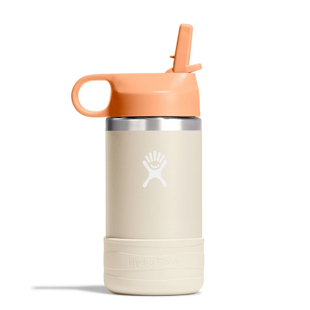 Kids' Wide-Mouth Vacuum Water Bottle With Straw Cap And Bottle Boot 12 Fl. Oz.