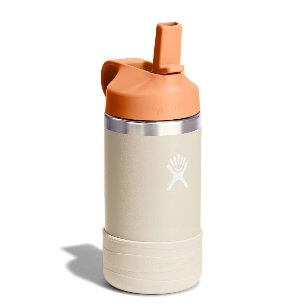 Kids' Wide-Mouth Vacuum Water Bottle With Straw Cap And Bottle Boot 12 Fl. Oz.