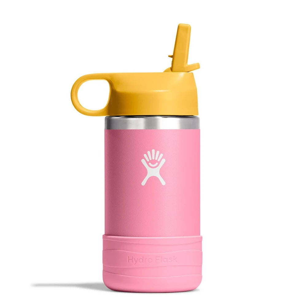 Kids' Wide-Mouth Vacuum Water Bottle With Straw Cap And Bottle Boot 12 Fl. Oz.