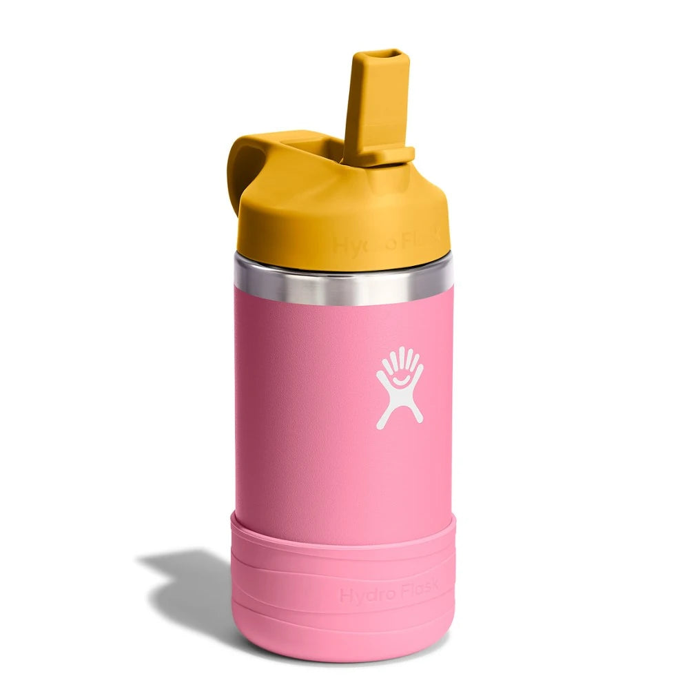 Kids' Wide-Mouth Vacuum Water Bottle With Straw Cap And Bottle Boot 12 Fl. Oz.