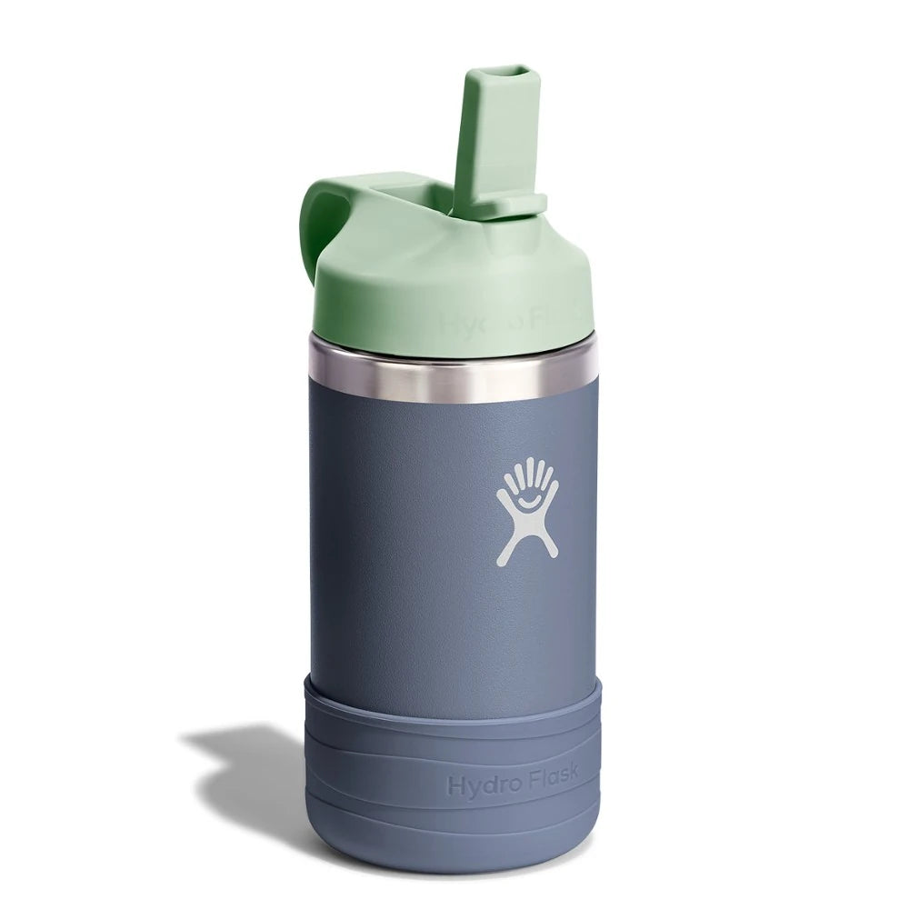 Kids' Wide-Mouth Vacuum Water Bottle With Straw Cap And Bottle Boot 12 Fl. Oz.