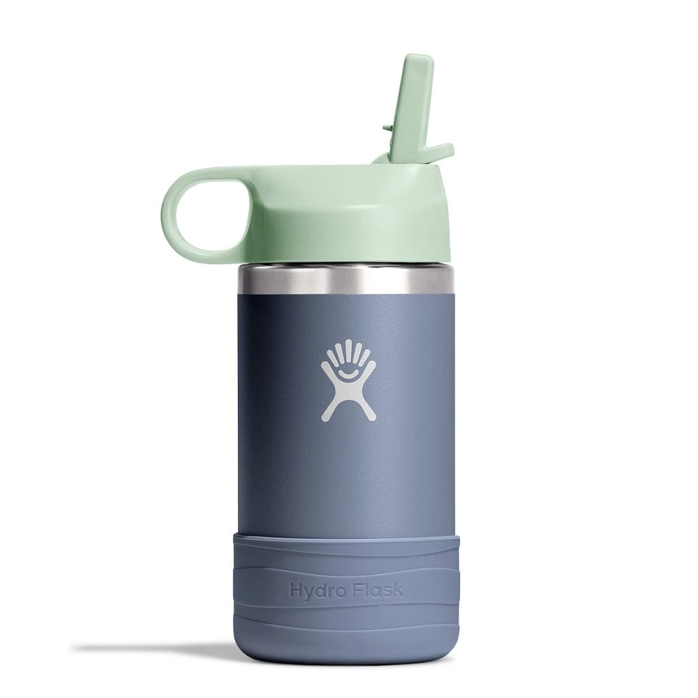 Kids' Wide-Mouth Vacuum Water Bottle With Straw Cap And Bottle Boot 12 Fl. Oz.