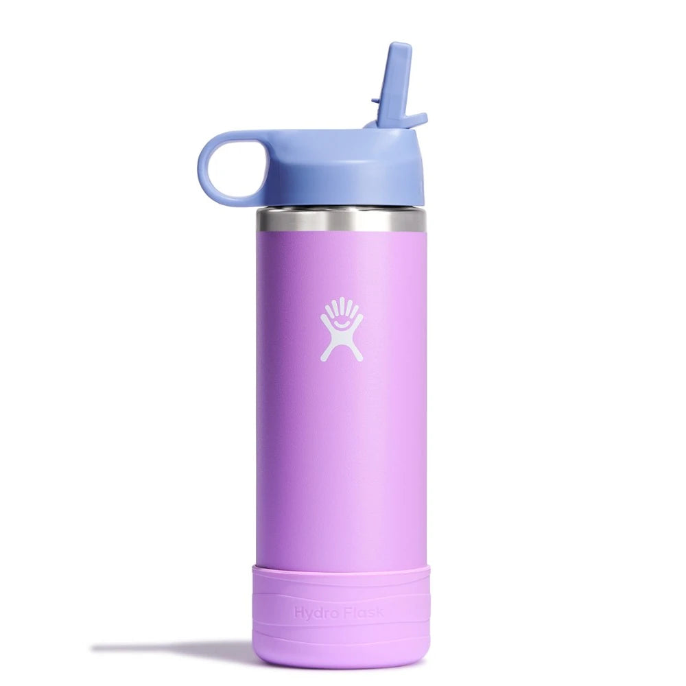 Kids' Wide-Mouth Vacuum Water Bottle With Straw Cap And Bottle Boot 18 Fl. Oz.