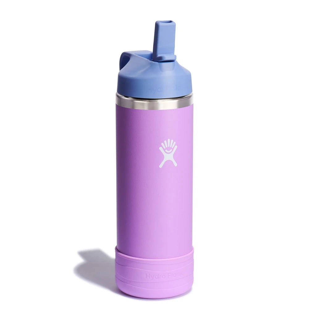 Kids' Wide-Mouth Vacuum Water Bottle With Straw Cap And Bottle Boot 18 Fl. Oz.