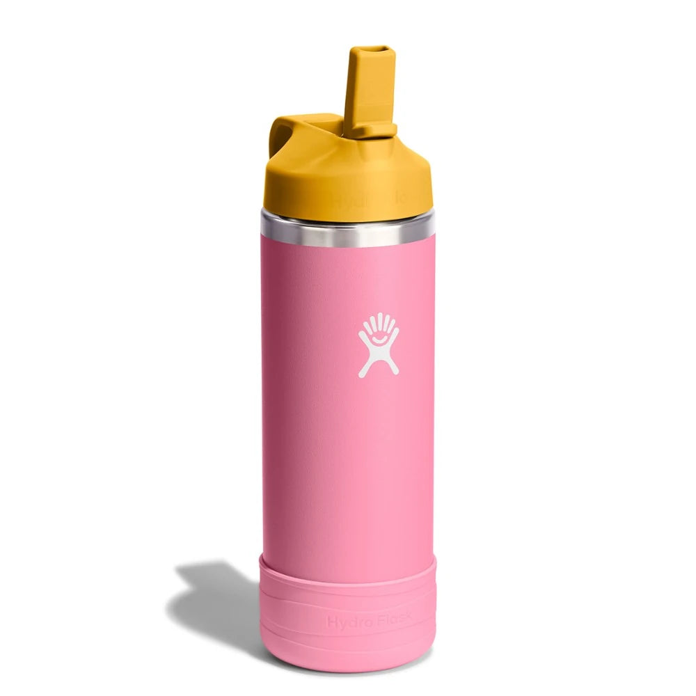 Kids' Wide-Mouth Vacuum Water Bottle With Straw Cap And Bottle Boot 18 Fl. Oz.