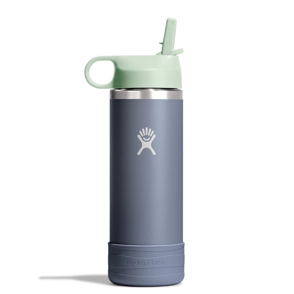Kids' Wide-Mouth Vacuum Water Bottle With Straw Cap And Bottle Boot 18 Fl. Oz.