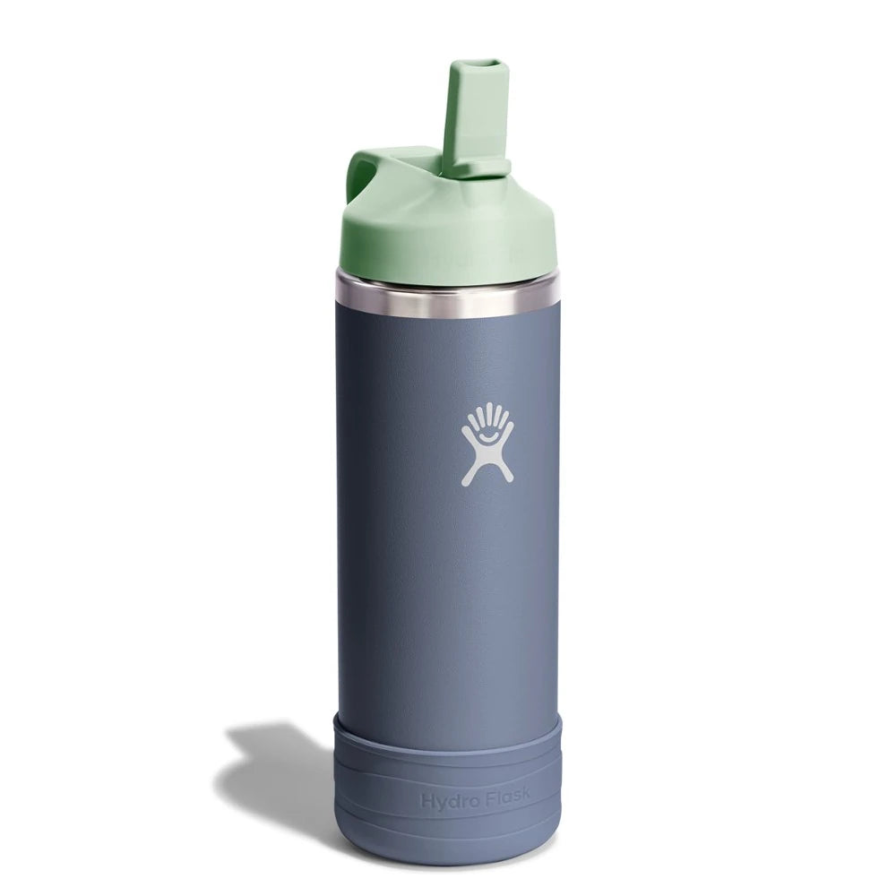 Kids' Wide-Mouth Vacuum Water Bottle With Straw Cap And Bottle Boot 18 Fl. Oz.