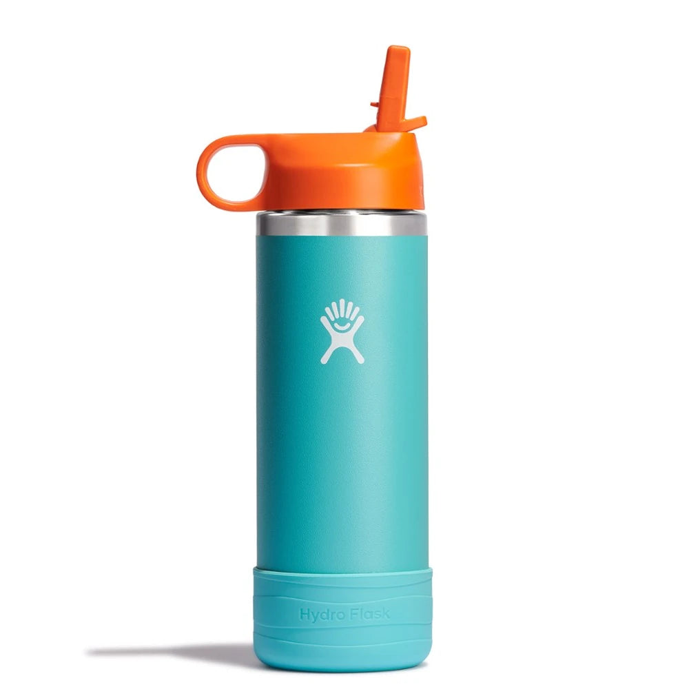 Kids' Wide-Mouth Vacuum Water Bottle With Straw Cap And Bottle Boot 18 Fl. Oz.