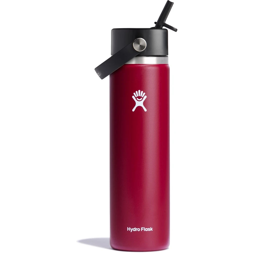 Wide-Mouth Vacuum Water Bottle With Flex Straw Cap 24 Fl. Oz.