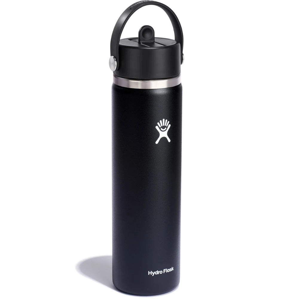 Wide-Mouth Vacuum Water Bottle With Flex Straw Cap 24 Fl. Oz.