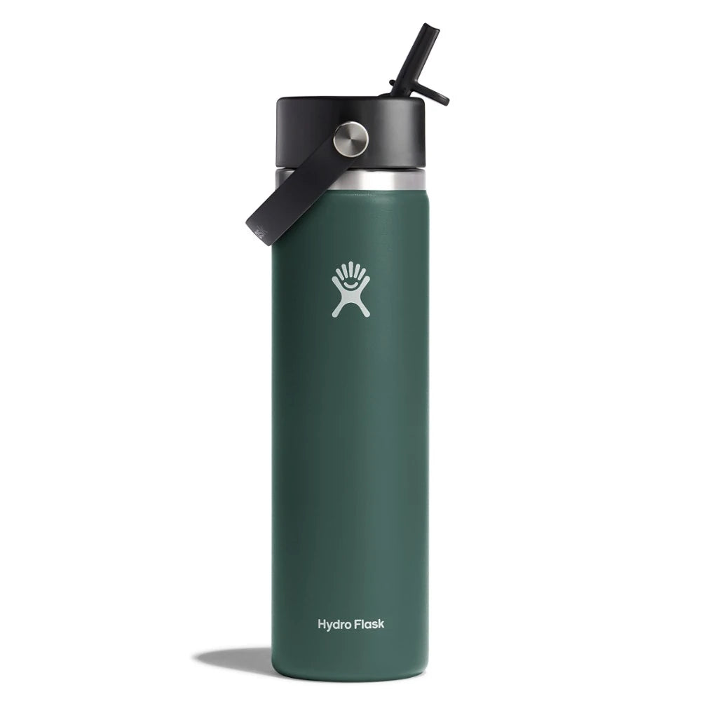 Wide-Mouth Vacuum Water Bottle With Flex Straw Cap 24 Fl. Oz.
