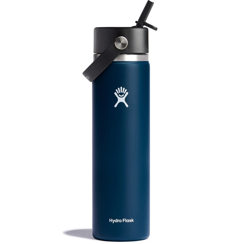 Wide-Mouth Vacuum Water Bottle With Flex Straw Cap 24 Fl. Oz.