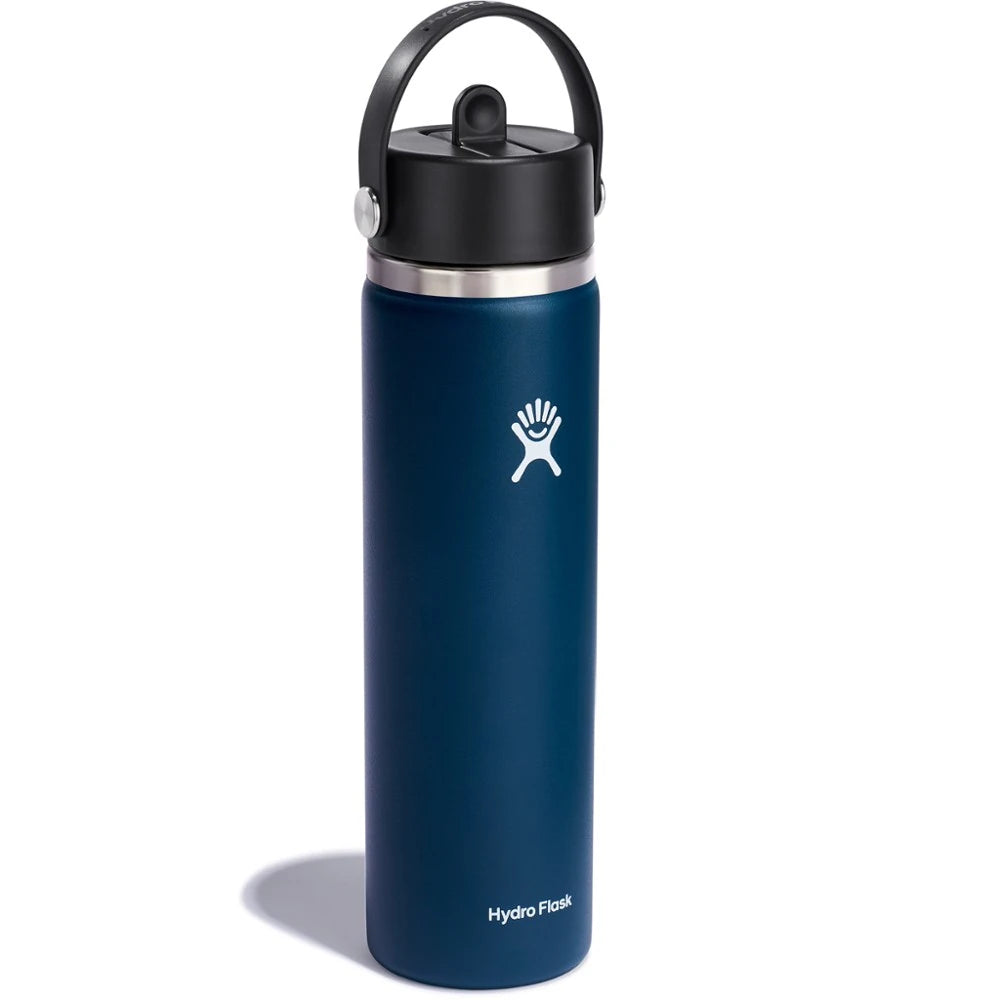 Wide-Mouth Vacuum Water Bottle With Flex Straw Cap 24 Fl. Oz.