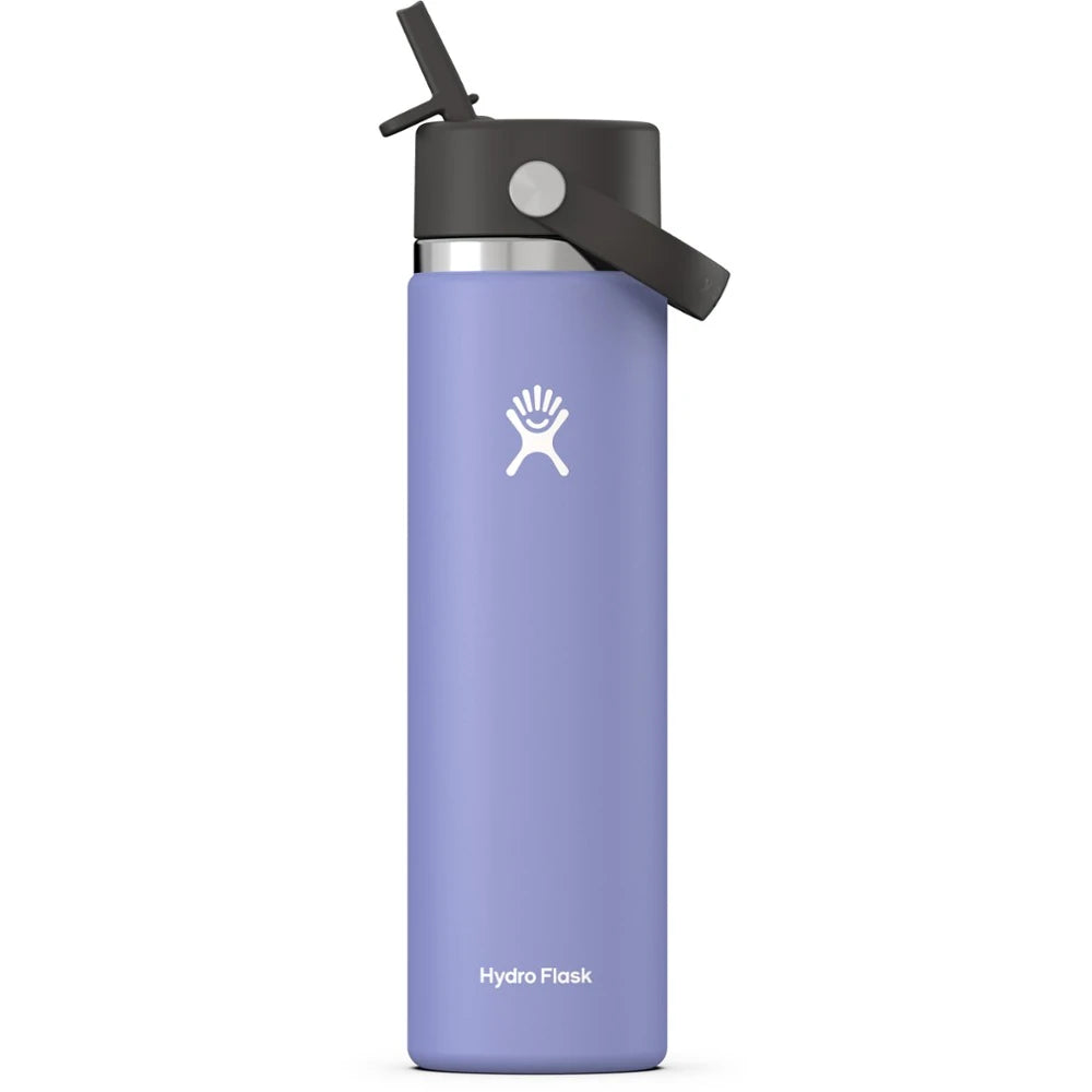 Wide-Mouth Vacuum Water Bottle With Flex Straw Cap 24 Fl. Oz.