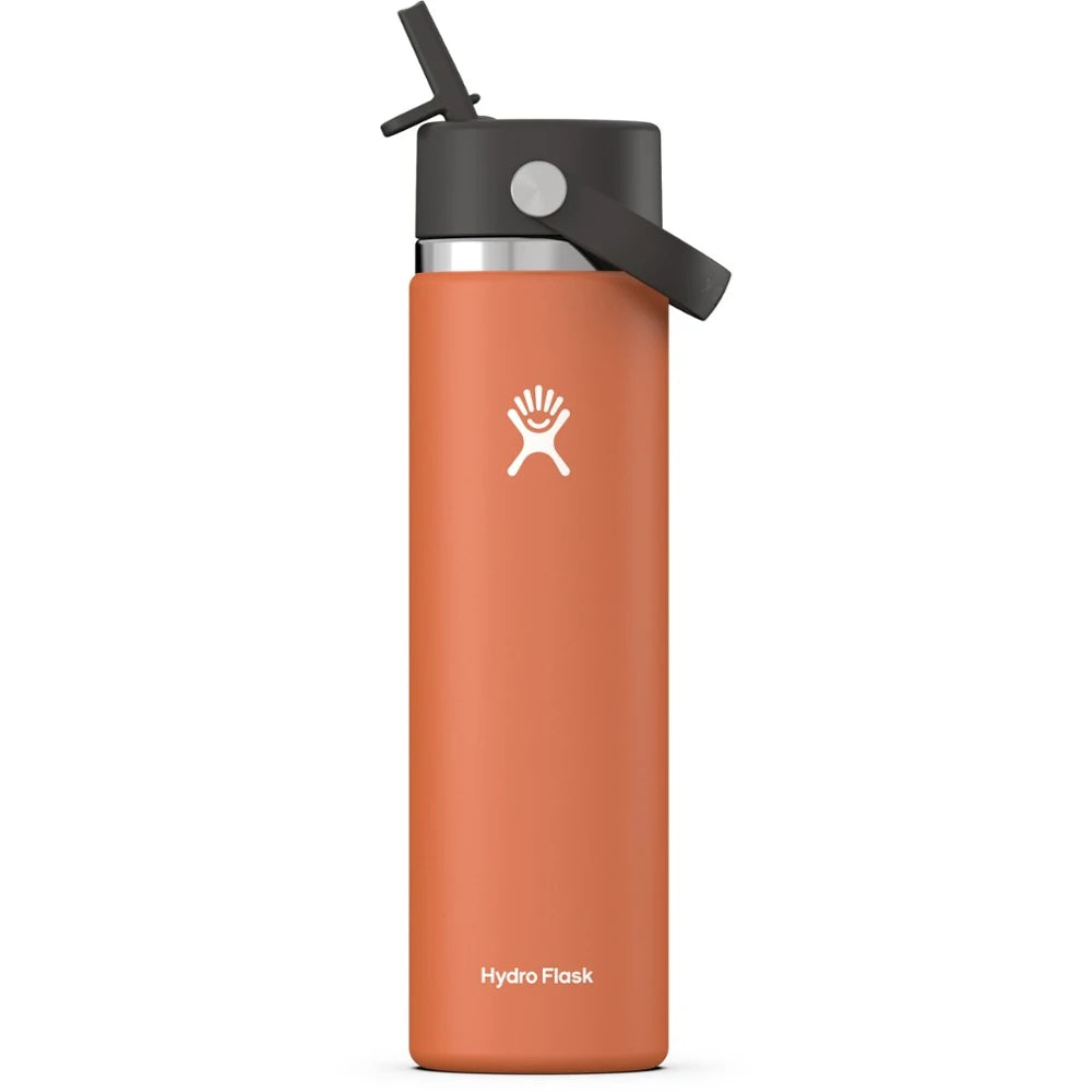 Wide-Mouth Vacuum Water Bottle With Flex Straw Cap 24 Fl. Oz.