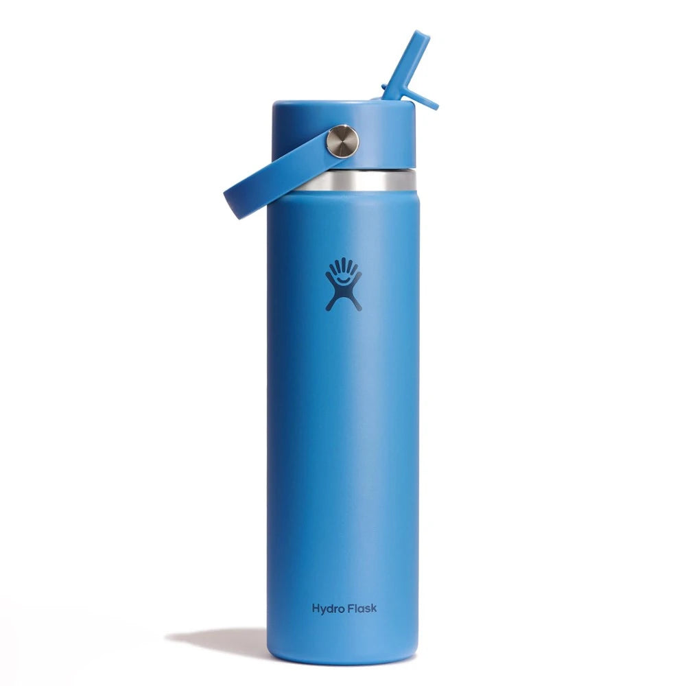 Wide-Mouth Vacuum Water Bottle With Flex Straw Cap 24 Fl. Oz.
