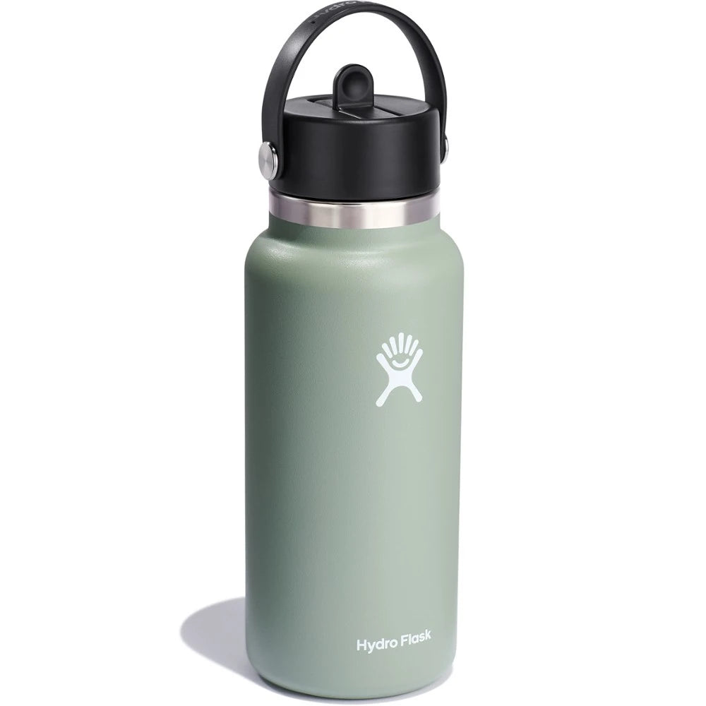 Wide-Mouth Vacuum Water Bottle With Flex Straw Cap 32 Fl. Oz.