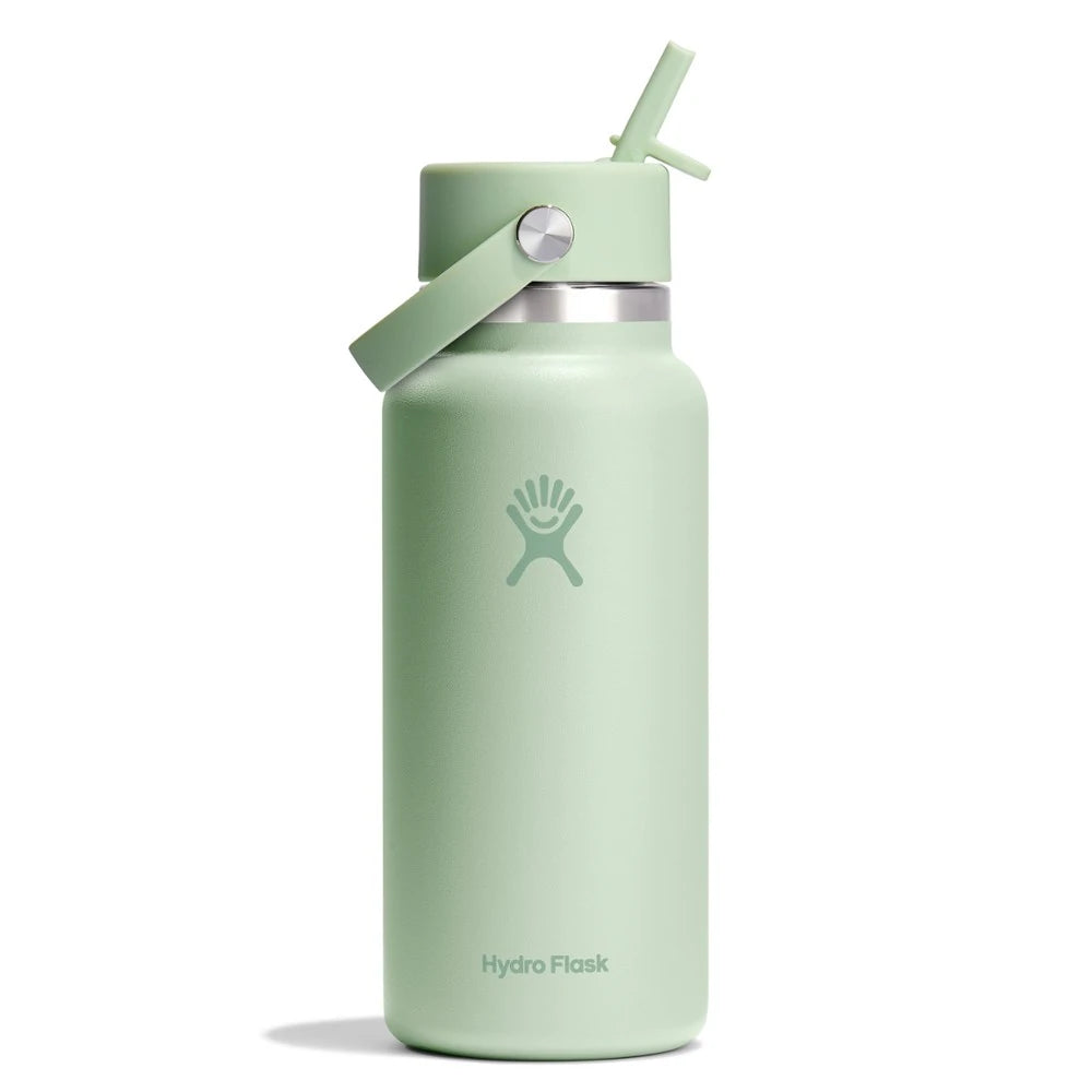 Wide-Mouth Vacuum Water Bottle With Flex Straw Cap 32 Fl. Oz.