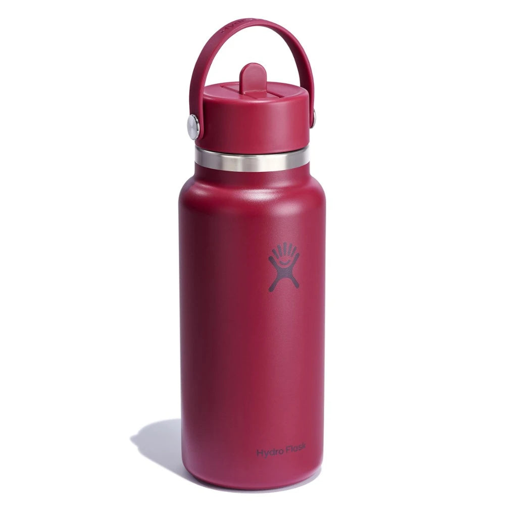 Wide-Mouth Vacuum Water Bottle With Flex Straw Cap 32 Fl. Oz.