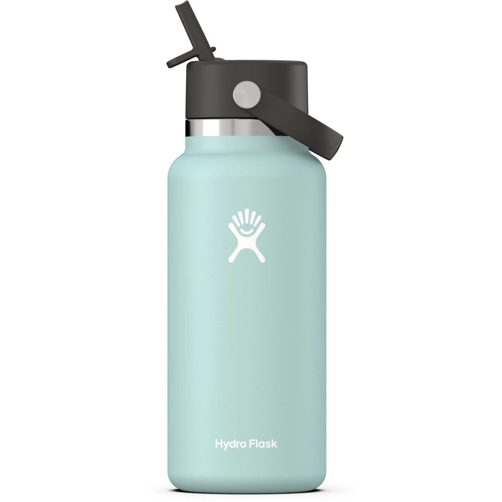 Wide-Mouth Vacuum Water Bottle With Flex Straw Cap 32 Fl. Oz.