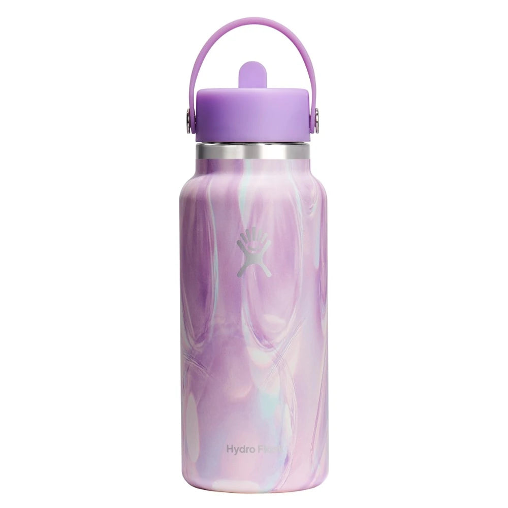 Wide-Mouth Vacuum Water Bottle With Flex Straw Cap 32 Fl. Oz.