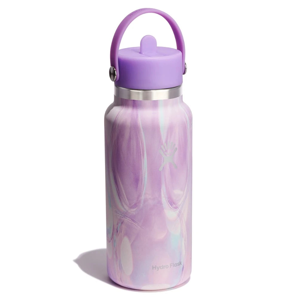 Wide-Mouth Vacuum Water Bottle With Flex Straw Cap 32 Fl. Oz.