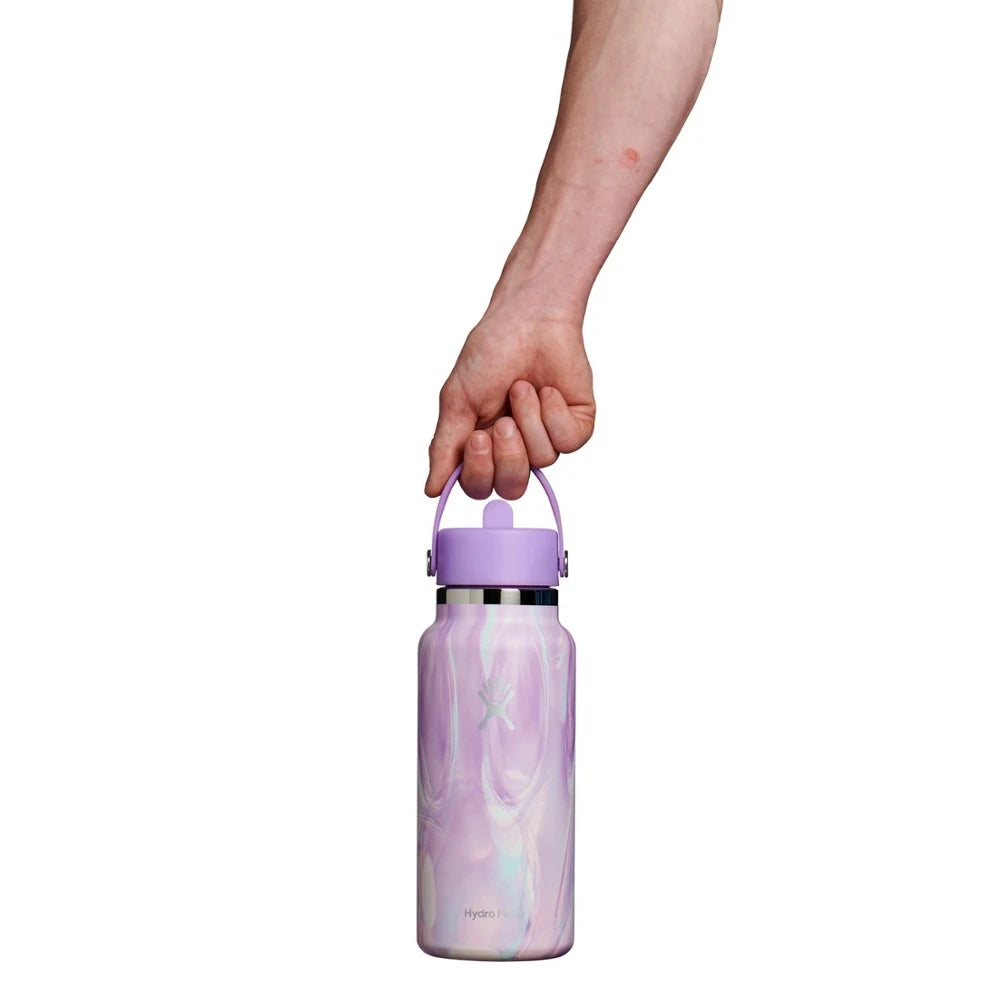 Wide-Mouth Vacuum Water Bottle With Flex Straw Cap 32 Fl. Oz.