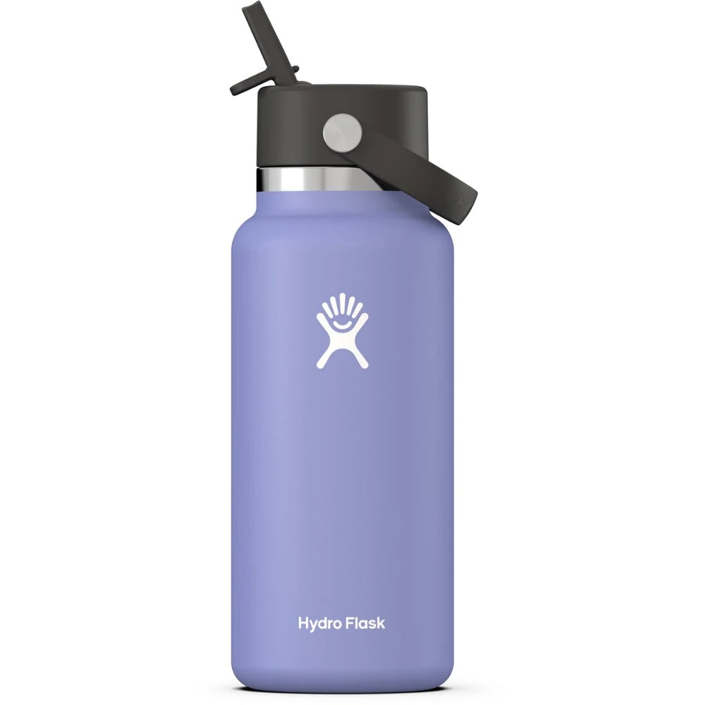 Wide-Mouth Vacuum Water Bottle With Flex Straw Cap 32 Fl. Oz.