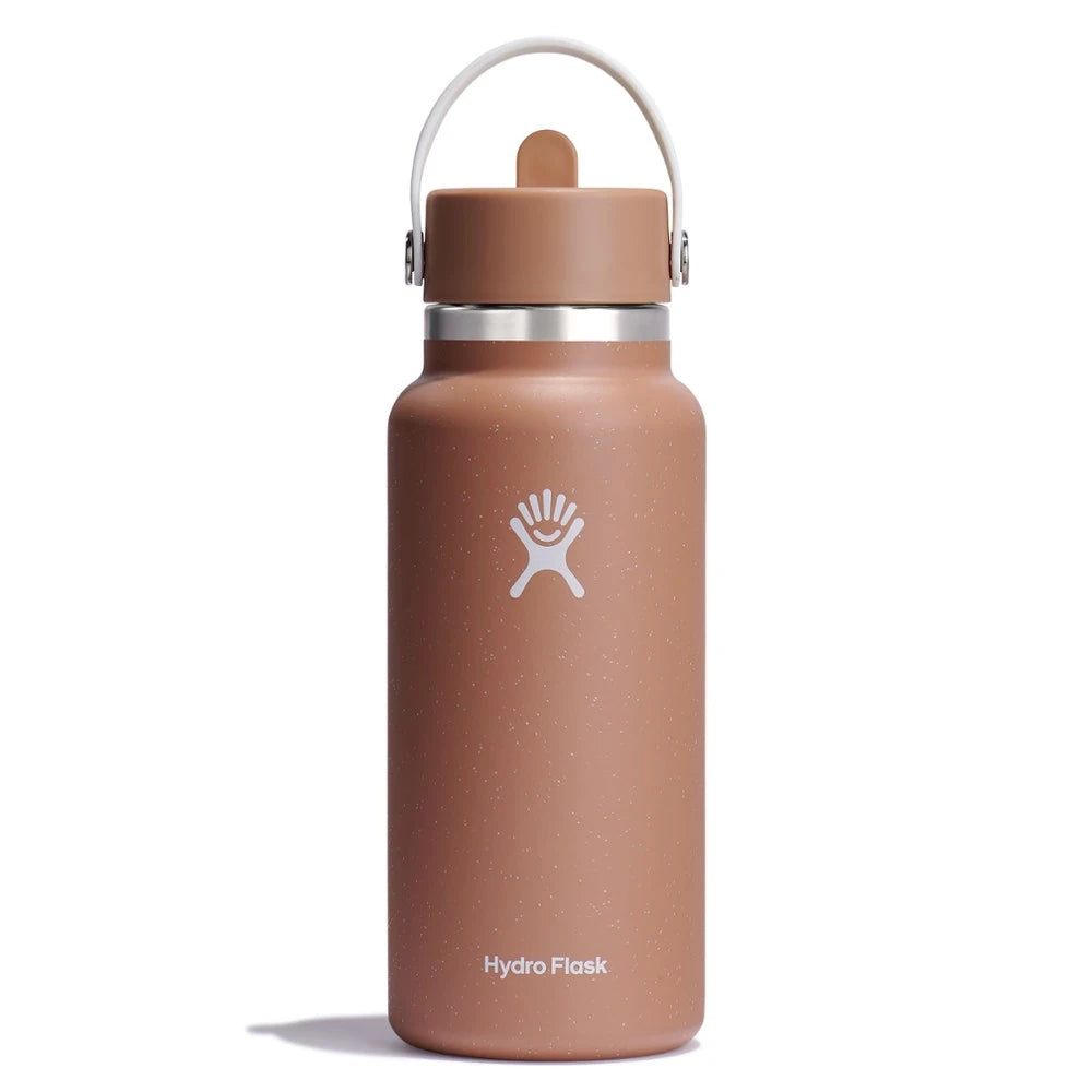 Wide-Mouth Vacuum Water Bottle With Flex Straw Cap 32 Fl. Oz.