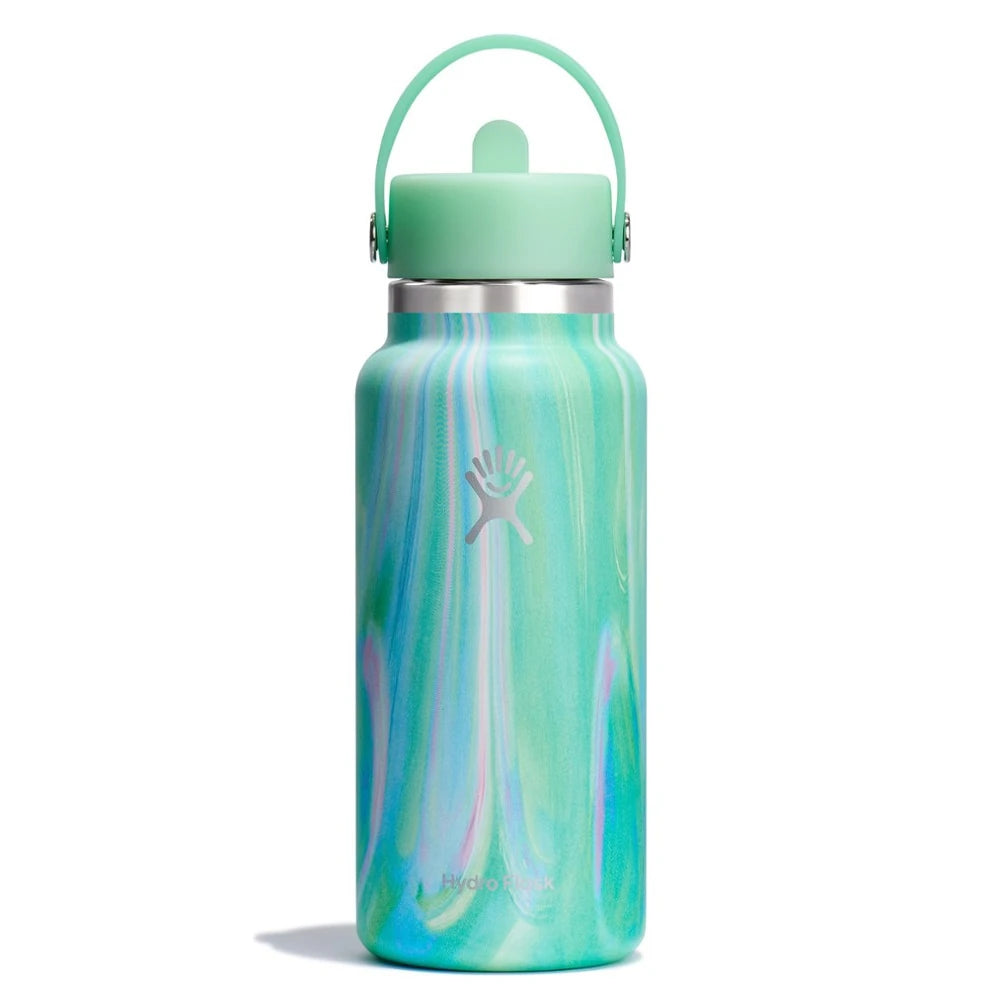 Wide-Mouth Vacuum Water Bottle With Flex Straw Cap 32 Fl. Oz.