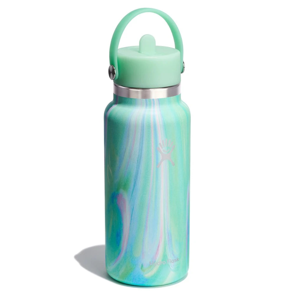 Wide-Mouth Vacuum Water Bottle With Flex Straw Cap 32 Fl. Oz.
