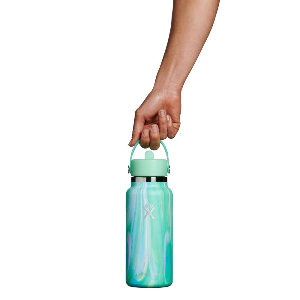 Wide-Mouth Vacuum Water Bottle With Flex Straw Cap 32 Fl. Oz.