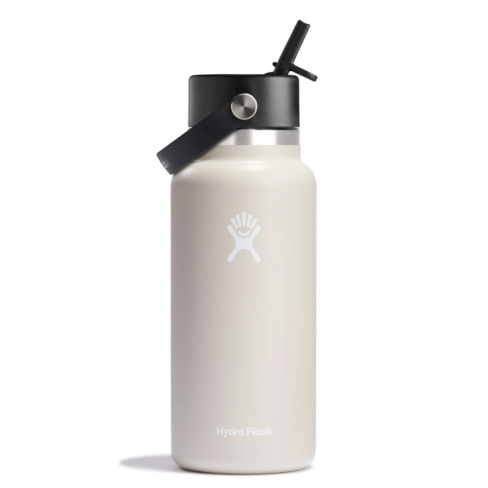 Wide-Mouth Vacuum Water Bottle With Flex Straw Cap 32 Fl. Oz.