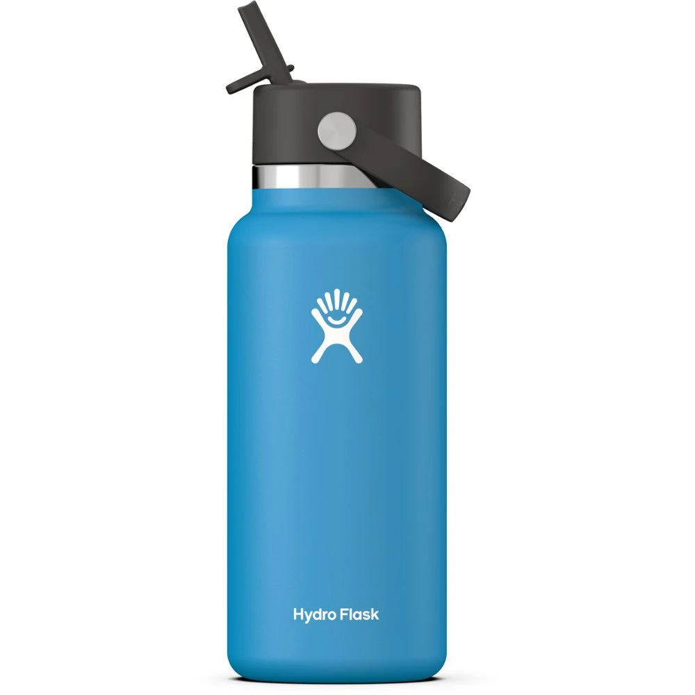 Wide-Mouth Vacuum Water Bottle With Flex Straw Cap 32 Fl. Oz.